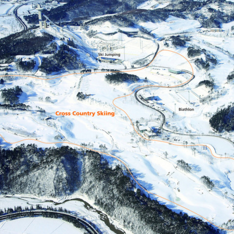 Alpensia Cross-Country skiing center - Keppt í öllum greinum í skíðagöngu