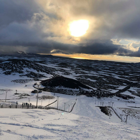 Fínar aðstæður voru í Bláfjöllum