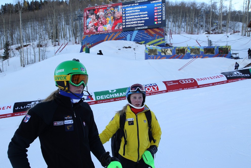 Freydís og María saman á HM í Vail 2015