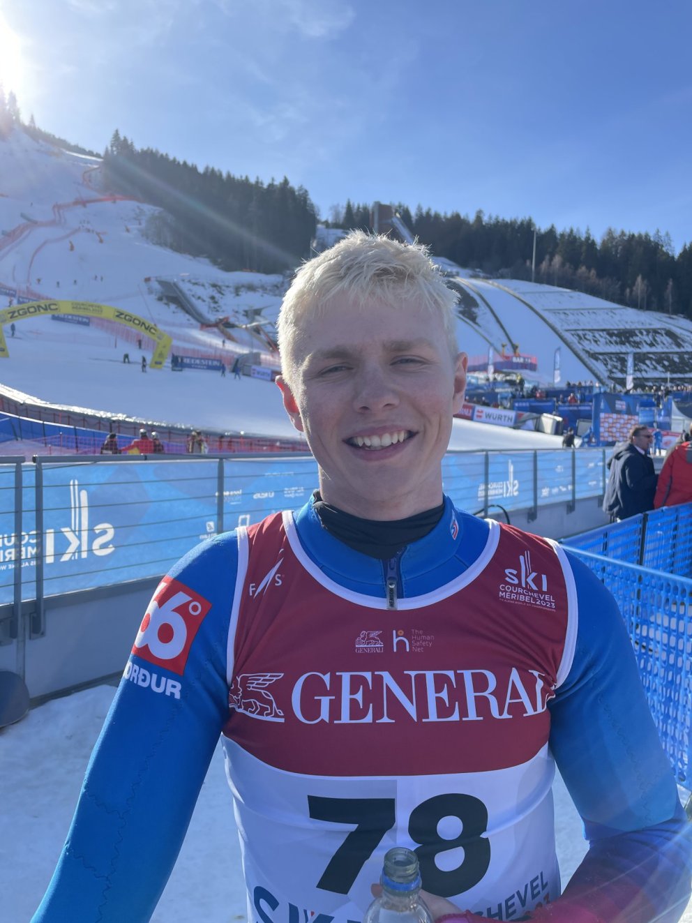 Gauti ánægður eftir keppni dagsins