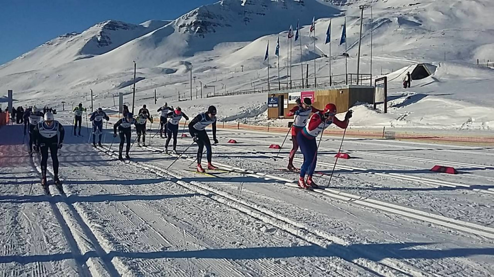 Frábærar aðstæður þegar hefðbundna gangan hófst á laugardag