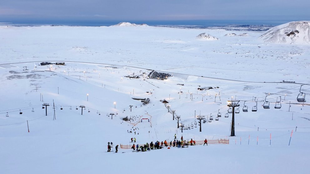 Flottar aðstæður voru í Bláfjöllum um helgina