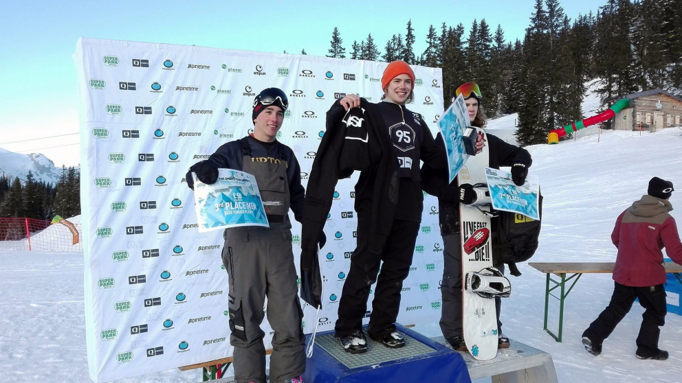 Baldur á verðlaunapallinum eftir mót dagsins