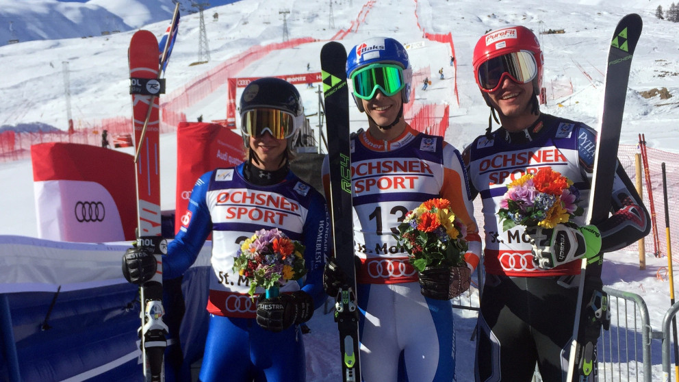 Þrír efstu í mótinu í dag