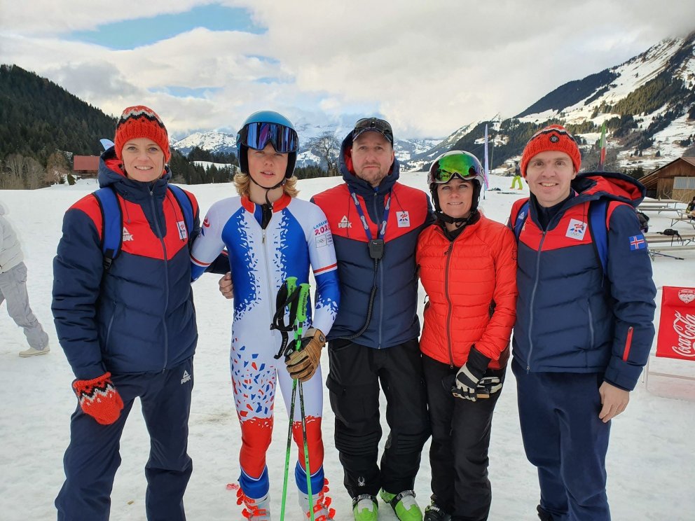 Gauti Guðmundsson að loknu risasvigi