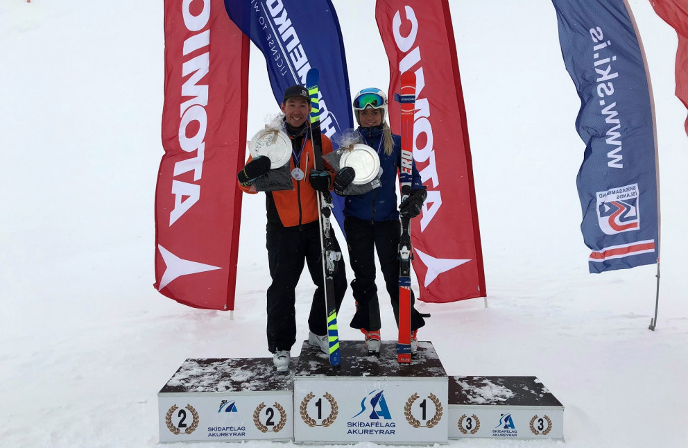 Magnús Finnsson og Andrea Björk Birkisdóttir unnu bæði tvöfalt á Atomic Cup