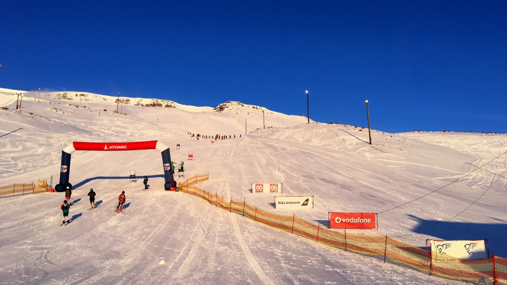 Frábærar aðstæður voru um helgina á Akureyri