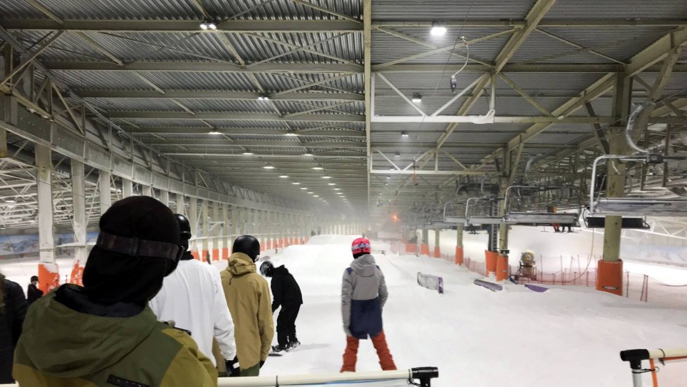 Efst úr keppnisbrekkunni í Landgraaf