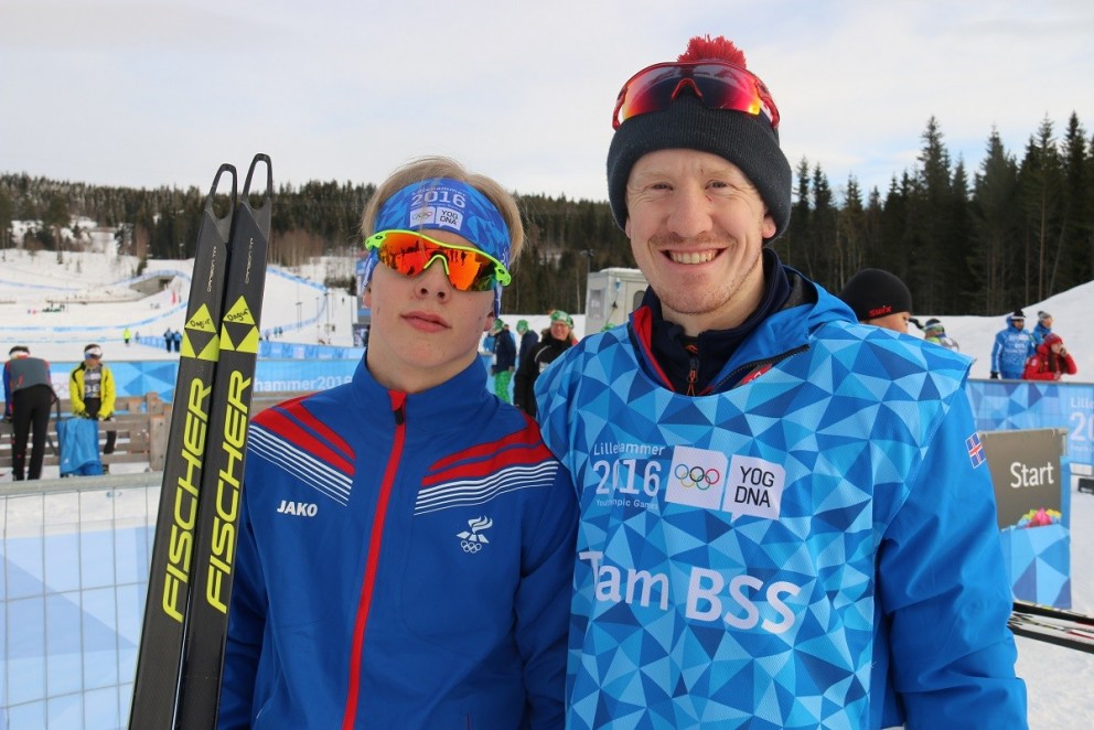 Dagur Benediktsson og Steven Gromatka skíðagöngukappar