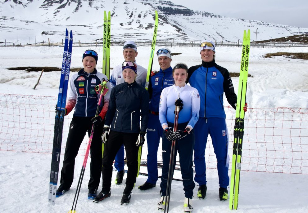 Verðlaunahafar í fullorðinsflokkum 10 km göngu