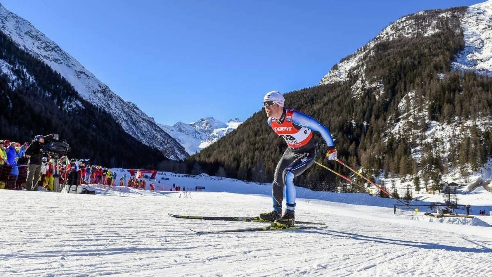 Snorri Einarsson í brautinni í dag. Mynd: Nordic Focus