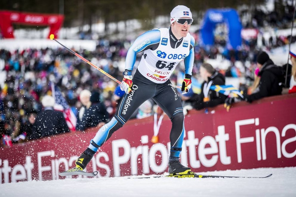 Snorri Einarsson í brautinni í dag. Mynd: Nordic Focus