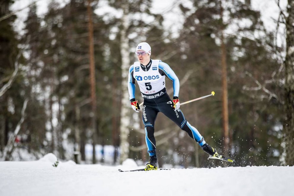 Snorri Einarsson í brautinni í dag. Mynd: Nordic Focus