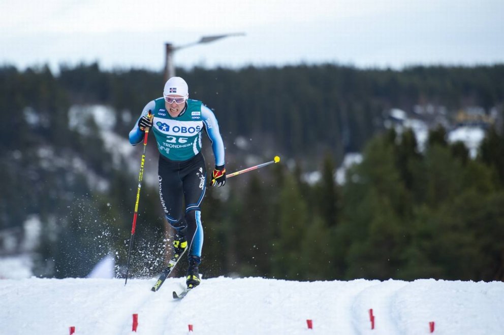 Snorri á hörku spretti í dag. Mynd: NordicFocus