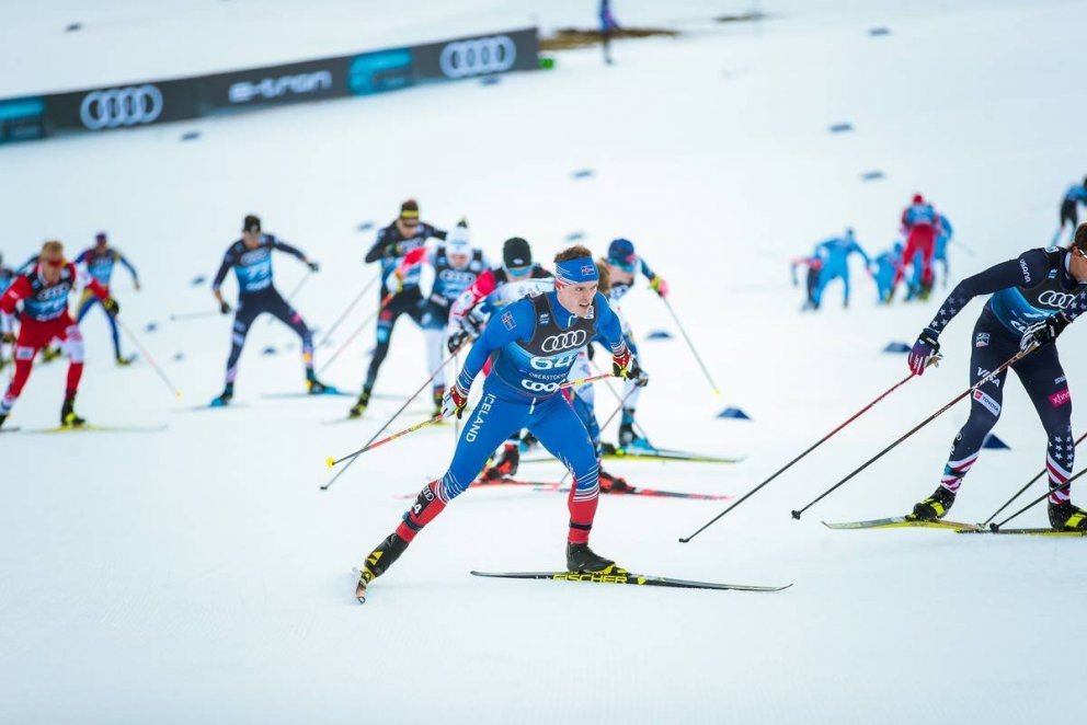 Snorri Einarsson í Oberstdorf í dag. Mynd: NordicFocus