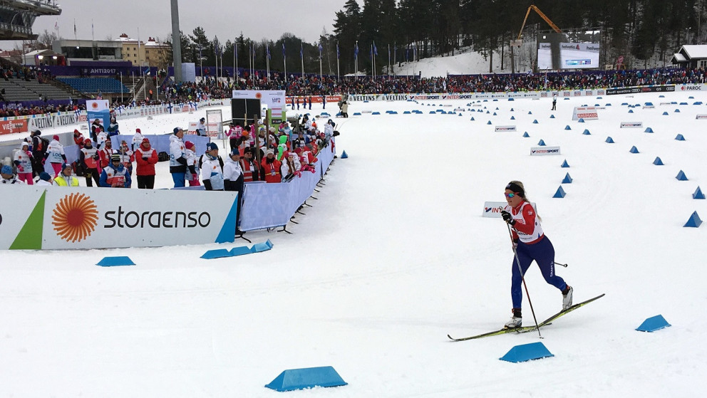 Elsa Guðrún Jónsdóttir í brautinni í dag
