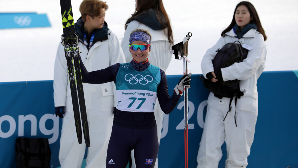 Elsa Guðrún Jónsdóttir að keppni lokinni í dag