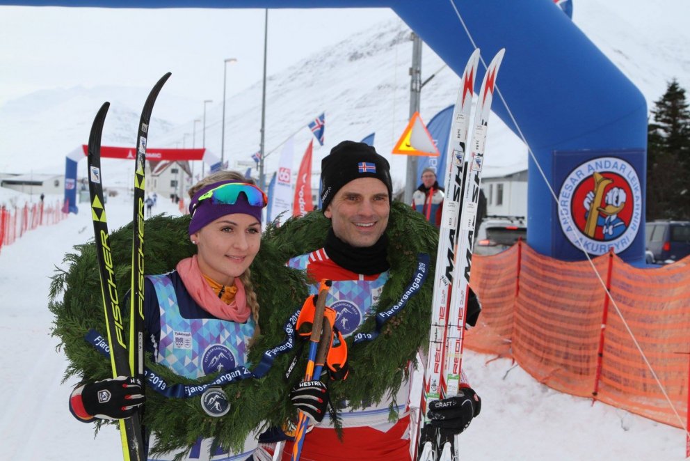 Elsa Guðrún Jónsdóttir og Gísli Einar Árnason. Mynd: Fjarðargangan