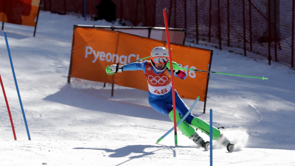 Freydís Halla Einarsdóttir í brautinni í dag