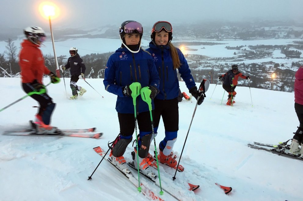 Andrea Björk og Katla Björg í Geilo í dag