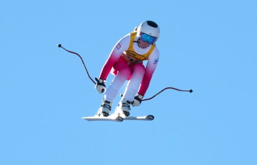 Hólmfríður Dóra Friðgeirsdóttir hóf keppni í dag á HM í alpagreinum