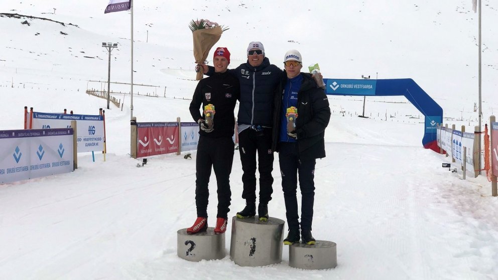 Þrír efstu í karlaflokki