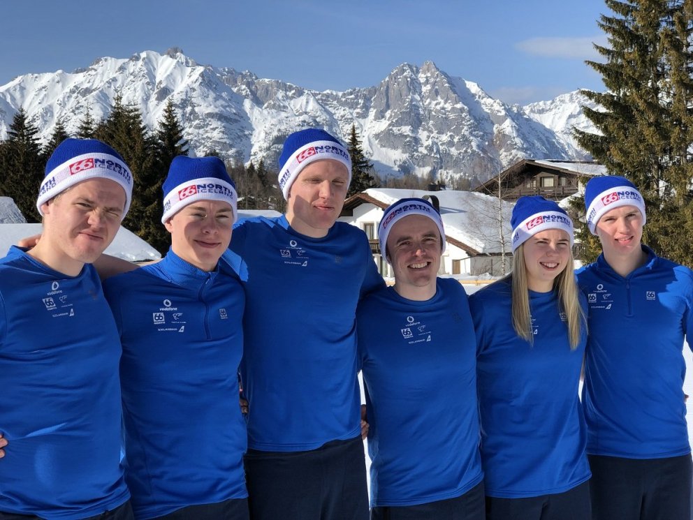 Albert, Dagur, Isak og Kristrún tóku öll þátt í Seefeld um helgina.