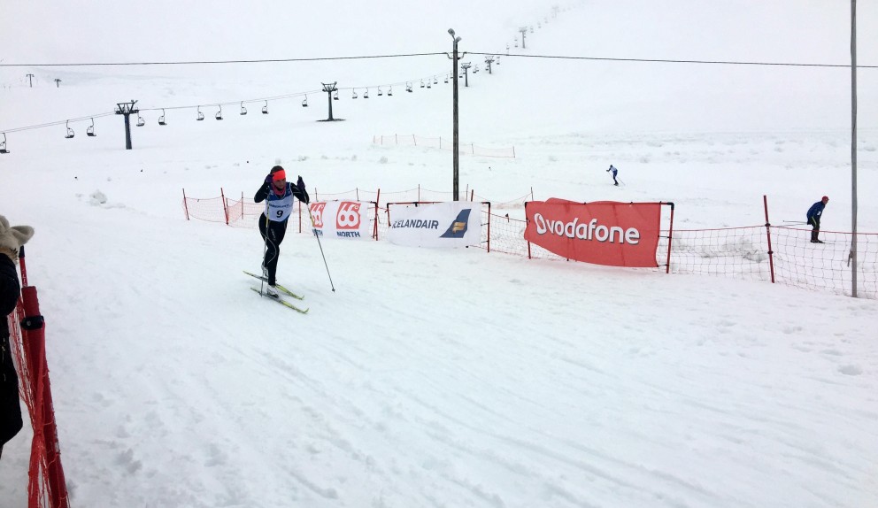 Elsa Guðrún kemur í mark í hefðbundinni göngu