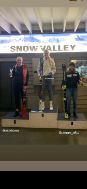 Katla Björg í öðru sæti í svigi innanhúss í Belgíu