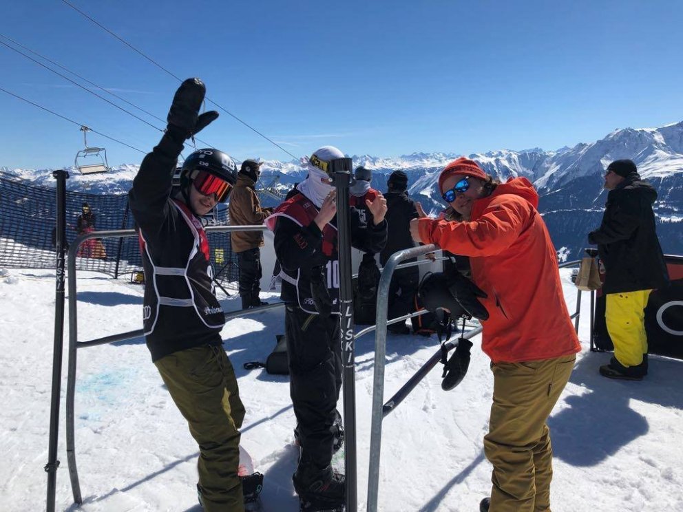 Strákarnir gera sig klára í Laax ásamt Einari Rafni Landsliðsþjálfara