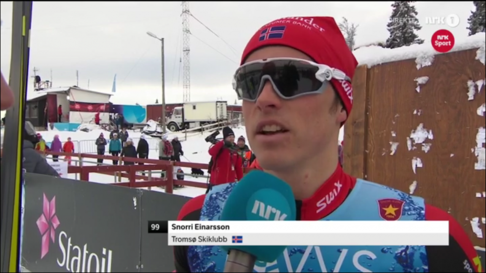 Snorri var í viðtali við NRK1 fyrir mót í dag