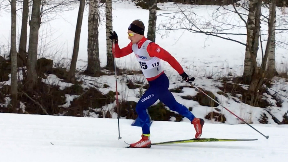 Sævar Birgisson í brautinni í dag