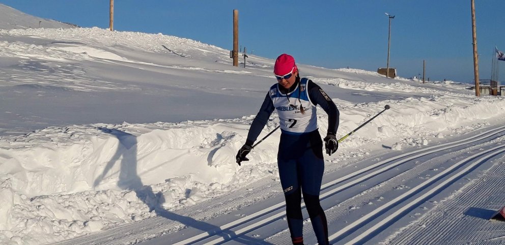 Veronika Lagun, keppandi frá SKA í brautinni um helgina.