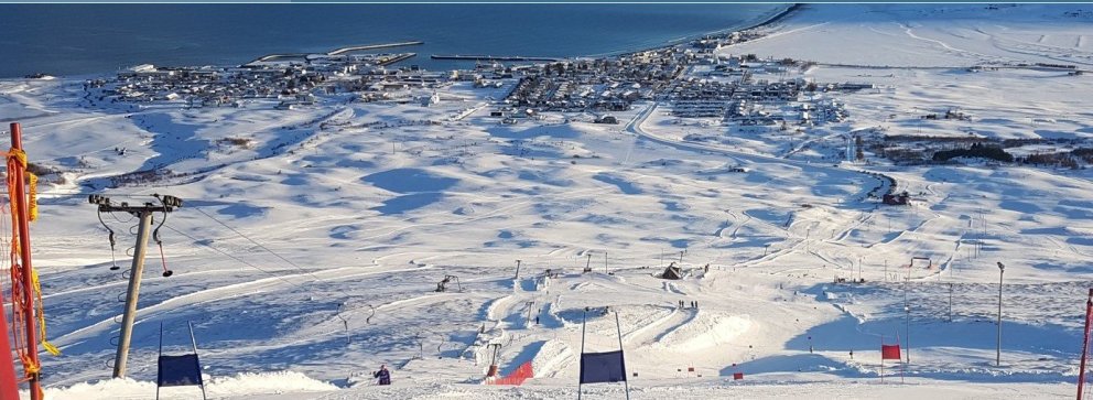 Frá skíðasvæðinu á Dalvík