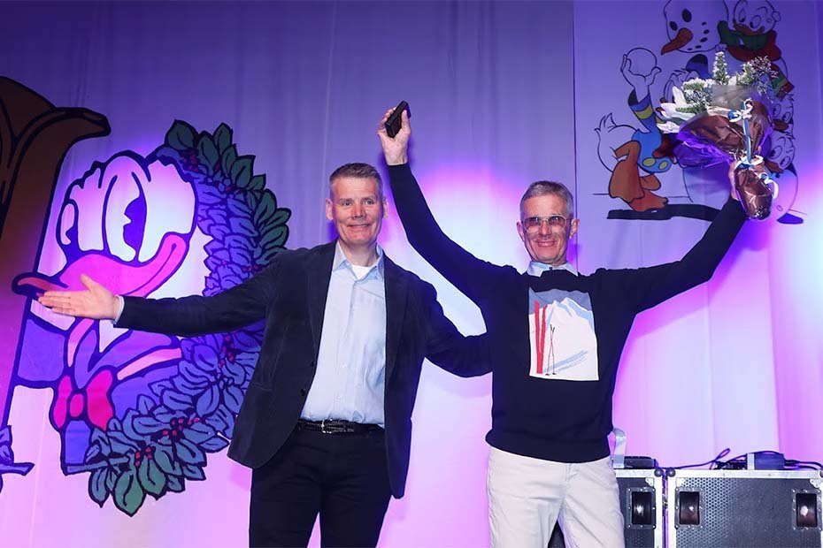 Gísli Reynisson formaður SKÍ og Tómas Leifsson. Mynd Þorgeir Baldursson