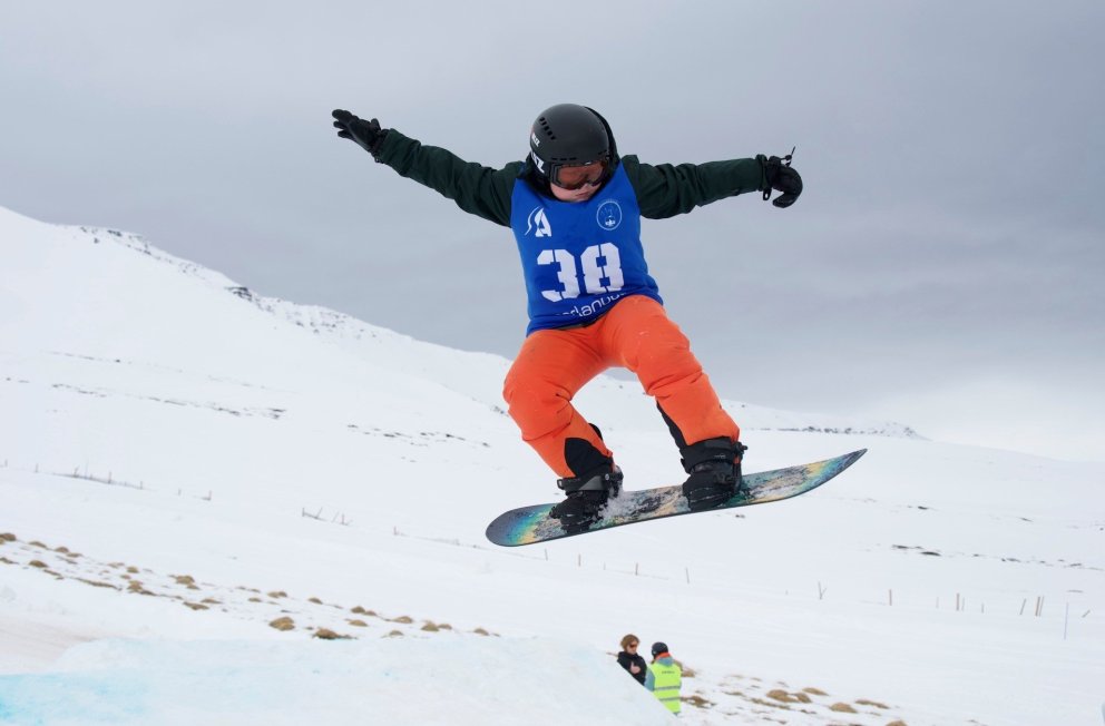 Ungur og metnaðarfullur brettakappi (Ljósm. SKÍ)